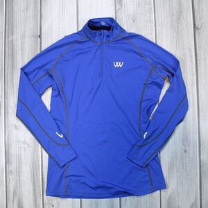 Woof Wear Women's Performance Quarter Zip Riding Shirt - Blue